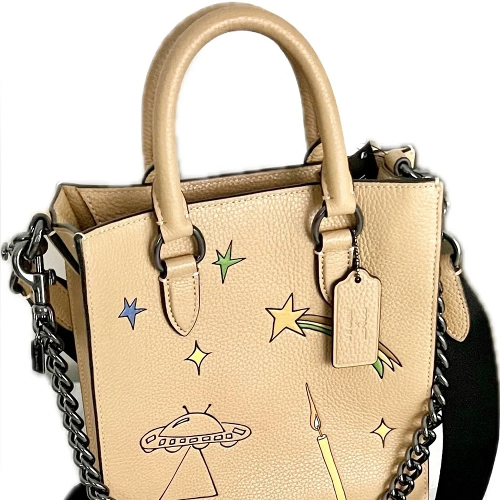 Coach X Special Edition Observed By Us Dylan Leather Tote w/Gunmetal - Picture 5 of 16